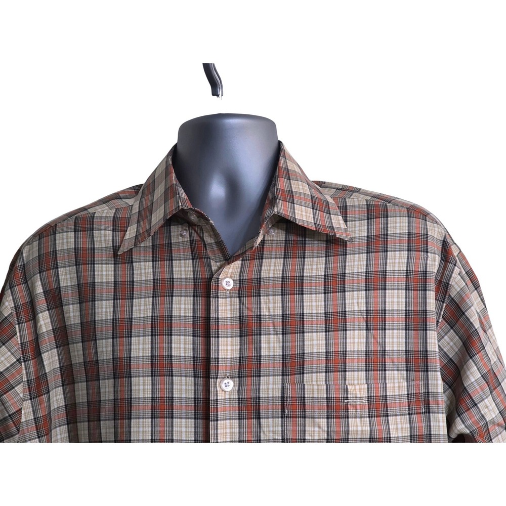 ORVIS Mens Plaid Long Sleeve Button Up Shirt Size L Casual Outdoor‎